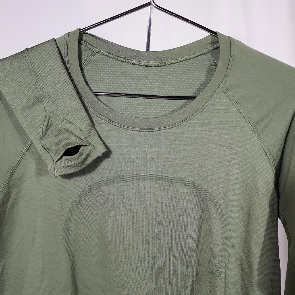 Lululemon Green Twill Swiftly Tech Long Sleeve Sh… - image 5